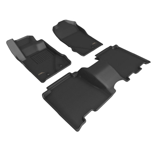 All-Weather Custom-Fit Floor Mats for Ford Bronco 2021-2025 with Non-Slip Backing - Black - 1st Row 2nd Row