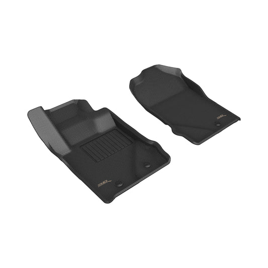 All-Weather Custom-Fit Floor Mats for Ford Bronco 2021-2025 with Non-Slip Backing - Black - 1st Row