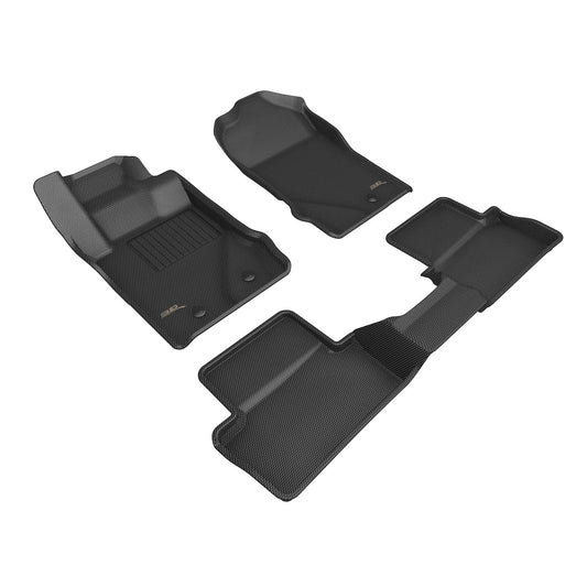All-Weather Custom-Fit Floor Mats for Ford Bronco 2-Door 2021-2025 with Non-Slip Backing - Black - 1st Row 2nd Row
