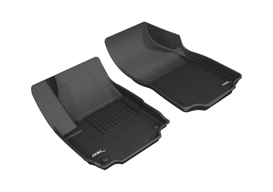 All-Weather Custom-Fit Floor Mats for GMC Terrain 2018-2024 with Non-Slip Backing - Black - 1st Row
