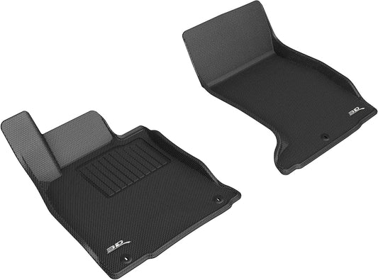 All-Weather Custom-Fit Floor Mats for Genesis G70 Awd 2019-2025 with Non-Slip Backing - Black - 1st Row