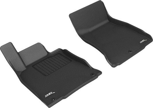 All-Weather Custom-Fit Floor Mats for Genesis G70 Rwd 2019-2025 with Non-Slip Backing - Black - 1st Row