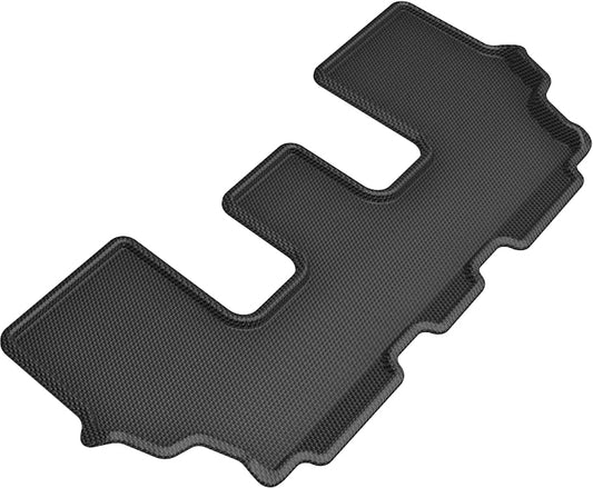 All-Weather Custom-Fit Floor Mats for Genesis Gv80 7-Seat 2021-2024 with Non-Slip Backing - Black - 3rd Row