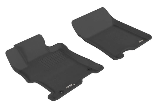 All-Weather Custom-Fit Floor Mats for Honda Accord 2008-2012 with Non-Slip Backing - Black - 1st Row