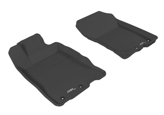 All-Weather Custom-Fit Floor Mats for Honda Insight 2010-2014 with Non-Slip Backing - Black - 1st Row