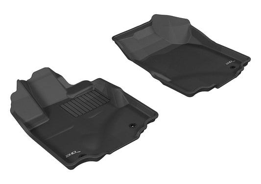 All-Weather Custom-Fit Floor Mats for Honda Ridgeline 2006-2014 with Non-Slip Backing - Black - 1st Row