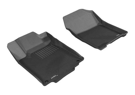 All-Weather Custom-Fit Floor Mats for Honda Cr-V 2012-2016 with Non-Slip Backing - Black - 1st Row