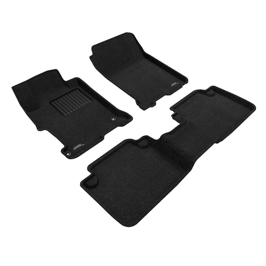 All-Weather Custom-Fit Floor Mats for Honda Accord 2013-2017 with Non-Slip Backing - Black - 1st Row 2nd Row