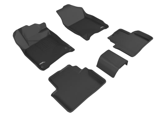 All-Weather Custom-Fit Floor Mats for Honda Civic 2016-2021 with Non-Slip Backing - Black - 1st Row 2nd Row