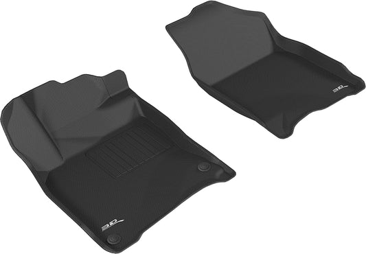 All-Weather Custom-Fit Floor Mats for Honda Civic 2016-2021 with Non-Slip Backing - Black - 1st Row