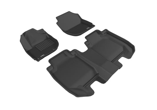 All-Weather Custom-Fit Floor Mats for Honda Hr-V 2016-2022 with Non-Slip Backing - Black - 1st Row 2nd Row