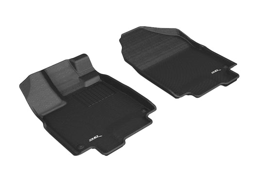 All-Weather Custom-Fit Floor Mats for Honda Odyssey 2018-2025 with Non-Slip Backing - Black - 1st Row