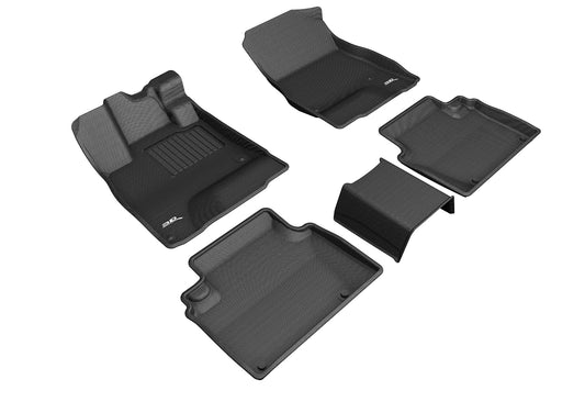 All-Weather Custom-Fit Floor Mats for Honda Clarity Plug-In Hybrid 2018-2021 with Non-Slip Backing - Black - 1st Row 2nd Row