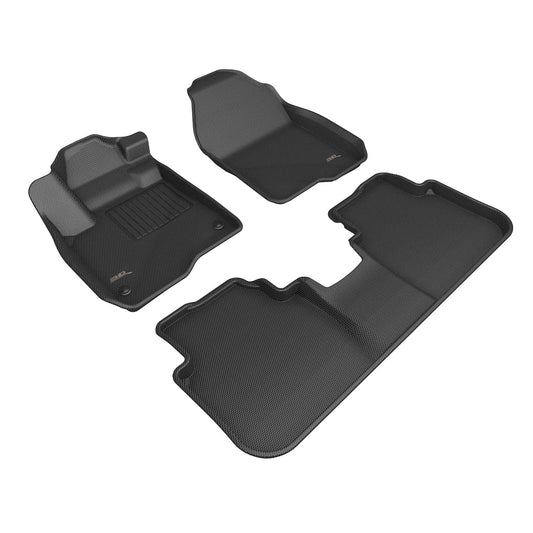 All-Weather Custom-Fit Floor Mats For Honda Cr-V 2023-2026 With Non-Slip Backing - Black - 1St Row 2Nd Row