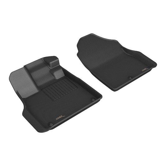 All-Weather Custom-Fit Floor Mats for Honda Pilot 2023-2025 with Non-Slip Backing - Black - 1st Row