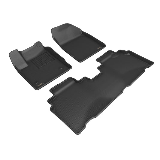 All-Weather Custom-Fit Floor Mats for Honda Prologue 2024-2025 with Non-Slip Backing - Black - 1st Row 2nd Row