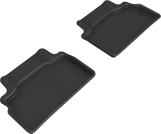 All-Weather Custom-Fit Floor Mats for Hyundai Genesis Coupe 2013-2016 with Non-Slip Backing - Black - 2nd Row