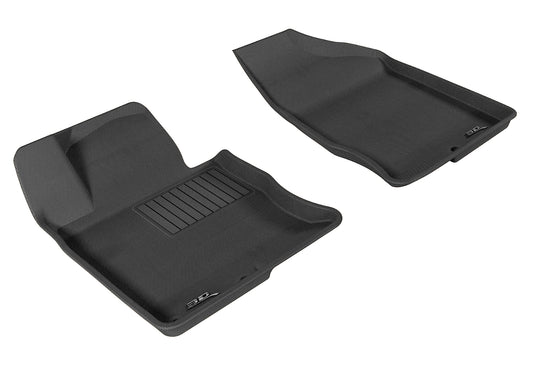 All-Weather Custom-Fit Floor Mats for Hyundai Azera 2012-2017 with Non-Slip Backing - Black - 1st Row