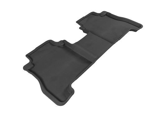 All-Weather Custom-Fit Floor Mats for Hyundai Santa Fe 2007-2012 with Non-Slip Backing - Black - 2nd Row