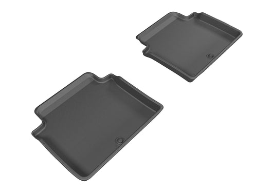 All-Weather Custom-Fit Floor Mats for Hyundai / Genesis Genesis Sedan / G80 2015-2020 with Non-Slip Backing - Black - 2nd Row