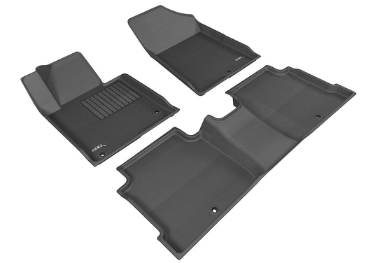 All-Weather Custom-Fit Floor Mats for Hyundai Sonata/ 16-18 Sonata Hybrid 2015-2019 with Non-Slip Backing - Black - 1st Row 2nd Row
