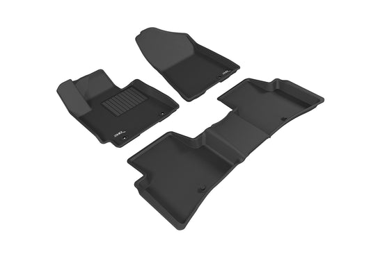 All-Weather Custom-Fit Floor Mats for Hyundai Tucson 2016-2018 with Non-Slip Backing - Black - 1st Row 2nd Row