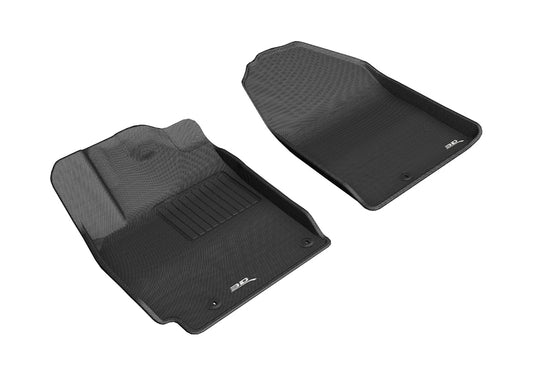 All-Weather Custom-Fit Floor Mats for Hyundai Veloster 2019-2021 with Non-Slip Backing - Black - 1st Row