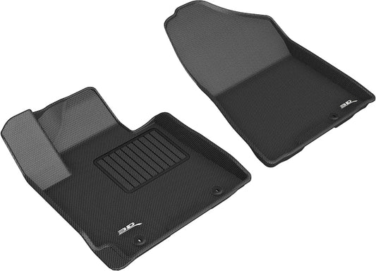 All-Weather Custom-Fit Floor Mats for Hyundai Tucson 2019-2021 with Non-Slip Backing - Black - 1st Row