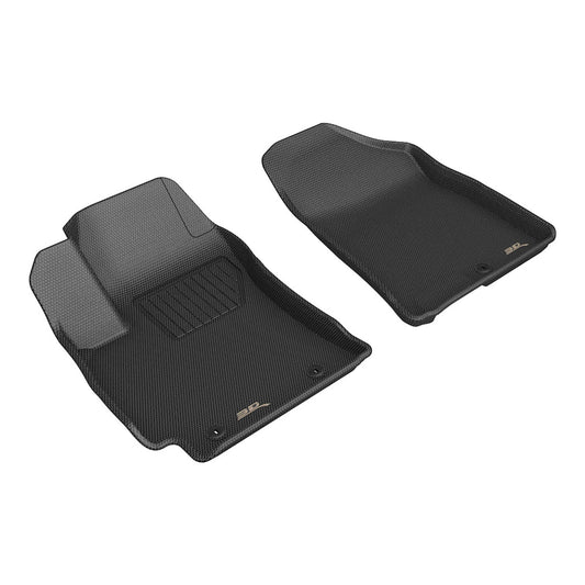 All-Weather Custom-Fit Floor Mats for Hyundai Kona 2024-2025 with Non-Slip Backing - Black - 1st Row