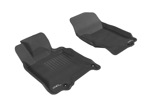 All-Weather Custom-Fit Floor Mats for Infiniti Q40/Q60/G35/37 Coupe/Sedan 2007-2015 with Non-Slip Backing - Black - 1st Row