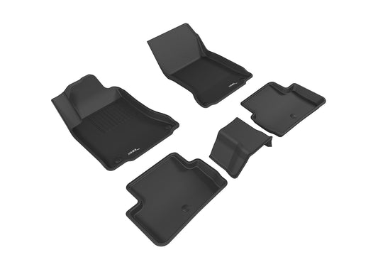 All-Weather Custom-Fit Floor Mats for Infiniti Qx30 2017-2019 with Non-Slip Backing - Black - 1st Row 2nd Row