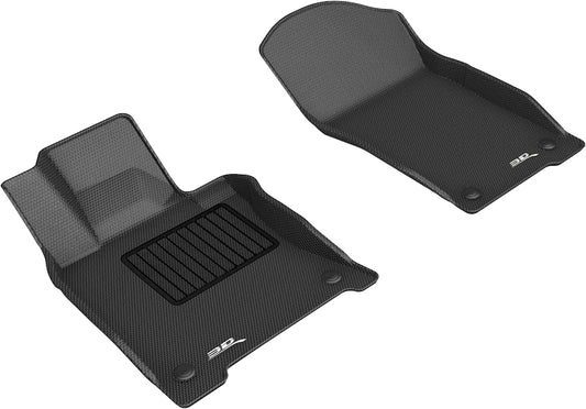 All-Weather Custom-Fit Floor Mats for Infiniti Q50 2018-2024 with Non-Slip Backing - Black - 1st Row