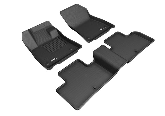 All-Weather Custom-Fit Floor Mats for Infiniti Qx50 / Qx55 2019-2025 with Non-Slip Backing - Black - 1st Row 2nd Row
