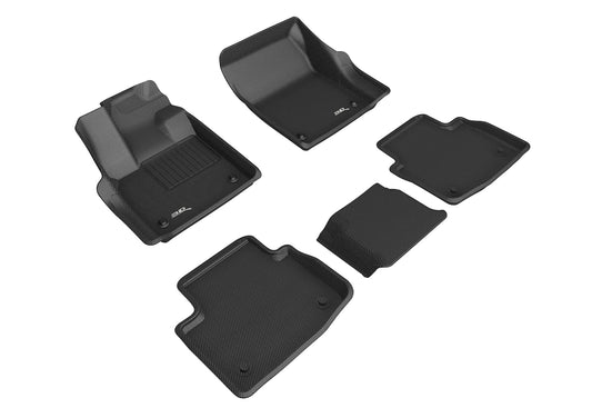 All-Weather Custom-Fit Floor Mats for Jaguar I-Pace 2019-2024 with Non-Slip Backing - Black - 1st Row 2nd Row