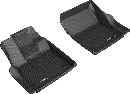 All-Weather Custom-Fit Floor Mats for Jaguar I-Pace 2019-2024 with Non-Slip Backing - Black - 1st Row