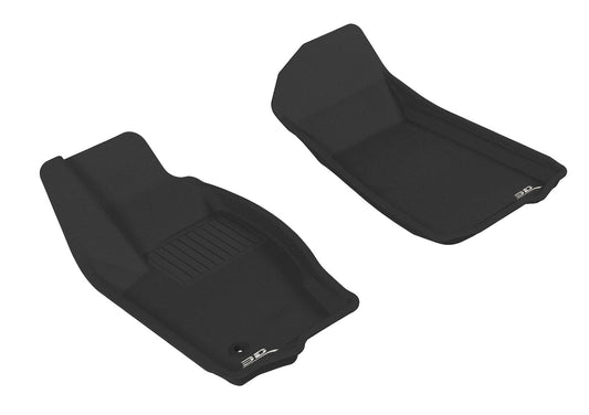 All-Weather Custom-Fit Floor Mats for Jeep Grand Cherokee 2005-2010 with Non-Slip Backing - Black - 1st Row
