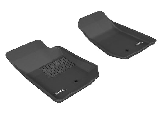 All-Weather Custom-Fit Floor Mats for Jeep Wrangler Jk 2-Door/ Unlimited 2007-2013 with Non-Slip Backing - Black - 1st Row