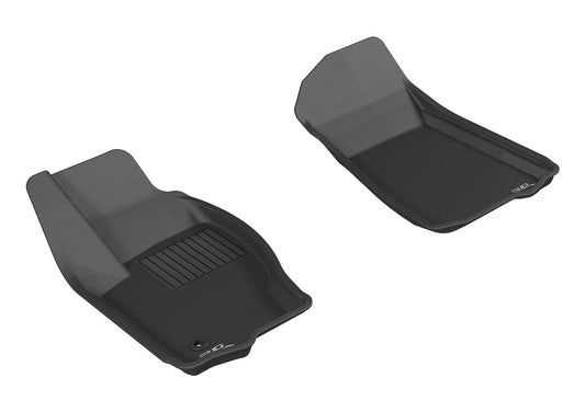 All-Weather Custom-Fit Floor Mats for Jeep Commander 2006-2010 with Non-Slip Backing - Black - 1st Row
