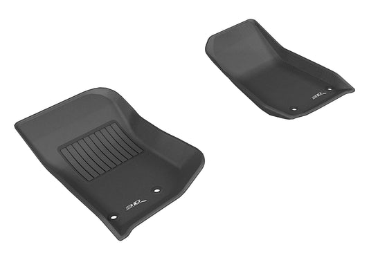 All-Weather Custom-Fit Floor Mats for Jeep Wrangler Jk 2014-2018 with Non-Slip Backing - Black - 1st Row