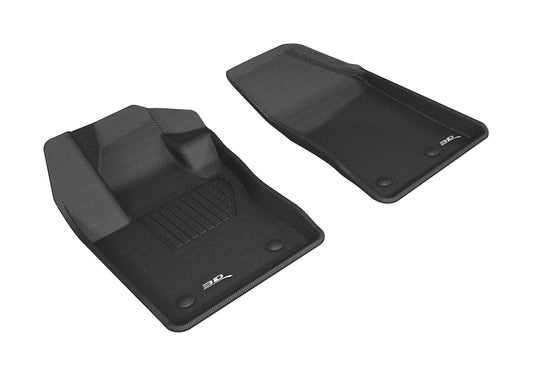 All-Weather Custom-Fit Floor Mats for Jeep Compass 2017-2025 with Non-Slip Backing - Black - 1st Row