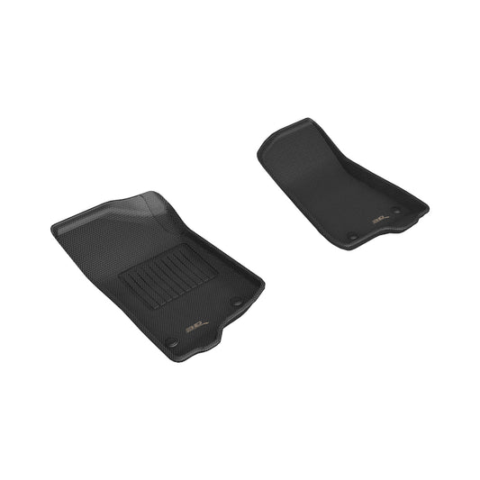All-Weather Custom-Fit Floor Mats for Jeep Wrangler / Gladiator 2018-2025 with Non-Slip Backing - Black - 1st Row