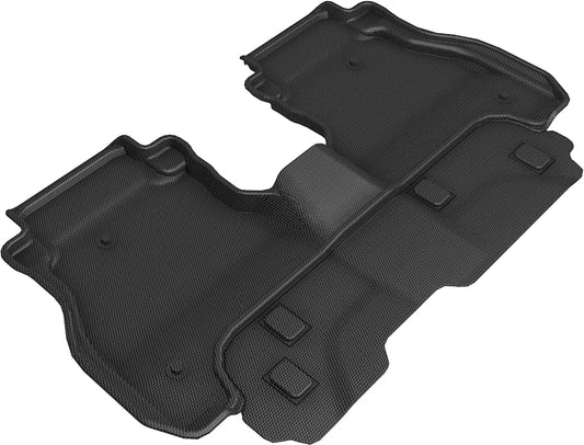 All-Weather Custom-Fit Floor Mats for Jeep Gladiator Jt 2020-2025 with Non-Slip Backing - Black - 2nd Row