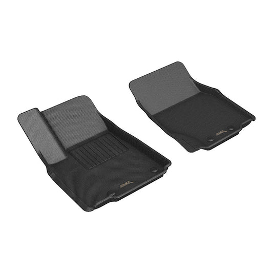 All-Weather Custom-Fit Floor Mats for Jeep Grand Cherokee / L 2022-2025 with Non-Slip Backing - Black - 1st Row