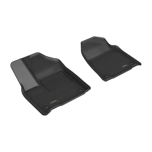 All-Weather Custom-Fit Floor Mats for Jeep Wagoneer / Grand Wagoneer 2022-2025 with Non-Slip Backing - Black - 1st Row