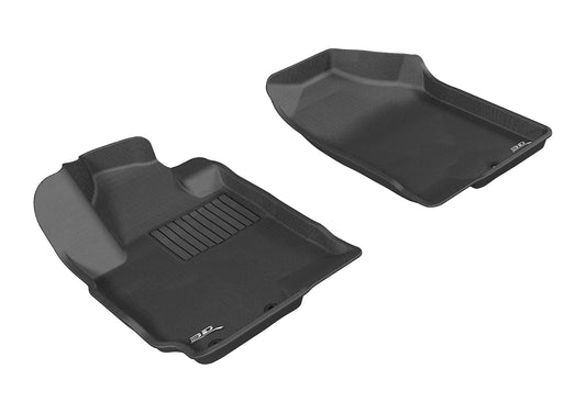 All-Weather Custom-Fit Floor Mats for Kia Soul 2010-2013 with Non-Slip Backing - Black - 1st Row