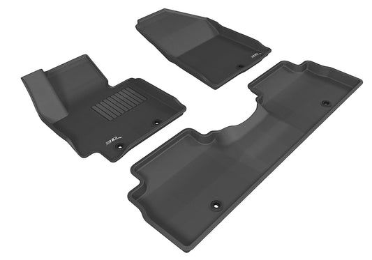 All-Weather Custom-Fit Floor Mats for Kia Soul 2014-2019 with Non-Slip Backing - Black - 1st Row 2nd Row