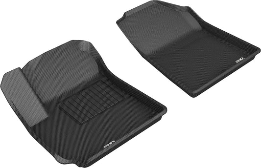 All-Weather Custom-Fit Floor Mats for Kia Soul 2020-2025 with Non-Slip Backing - Black - 1st Row