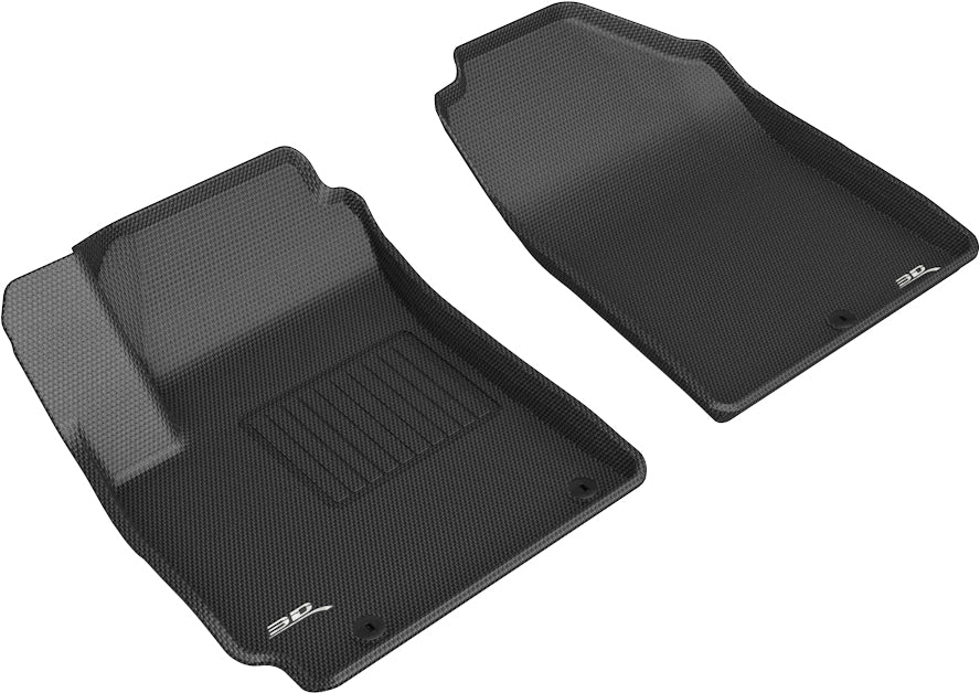 All-Weather Custom-Fit Floor Mats for Kia Seltos 2021-2025 with Non-Slip Backing - Black - 1st Row