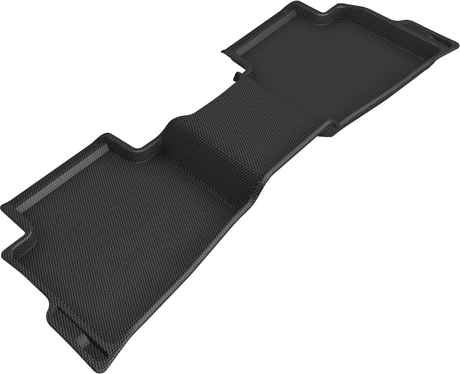 All-Weather Custom-Fit Floor Mats for Kia Seltos 2021-2025 with Non-Slip Backing - Black - 2nd Row