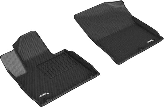 All-Weather Custom-Fit Floor Mats for Kia Sorento 2021-2025 with Non-Slip Backing - Black - 1st Row